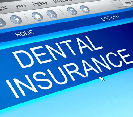 Dental insurance of computer screen