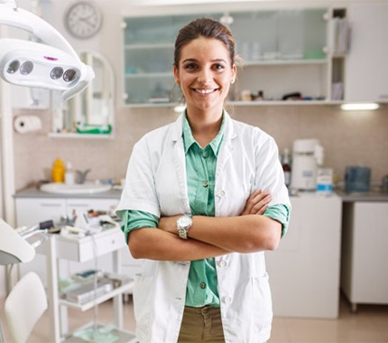 Dentist smiles