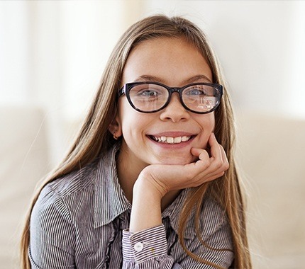 Little girl with healthy smile