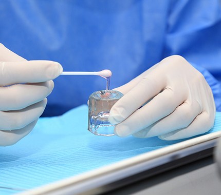 Child receiving fluoride treatment in Hillsboro
