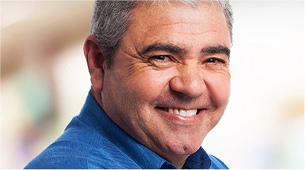 Older man with whole healthy smile